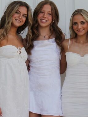 Lulu's Ivory Floral Satin Cowl Mini Slip Dress